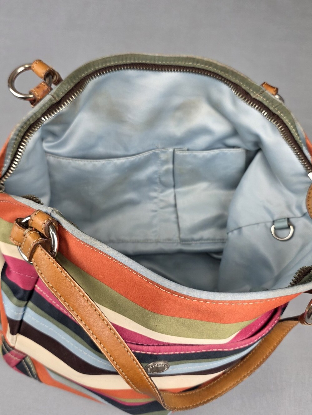 Vintage Coach Legacy Striped Shoulder Bag Purse 11 x 14 x 5 - Picture 6 of 13